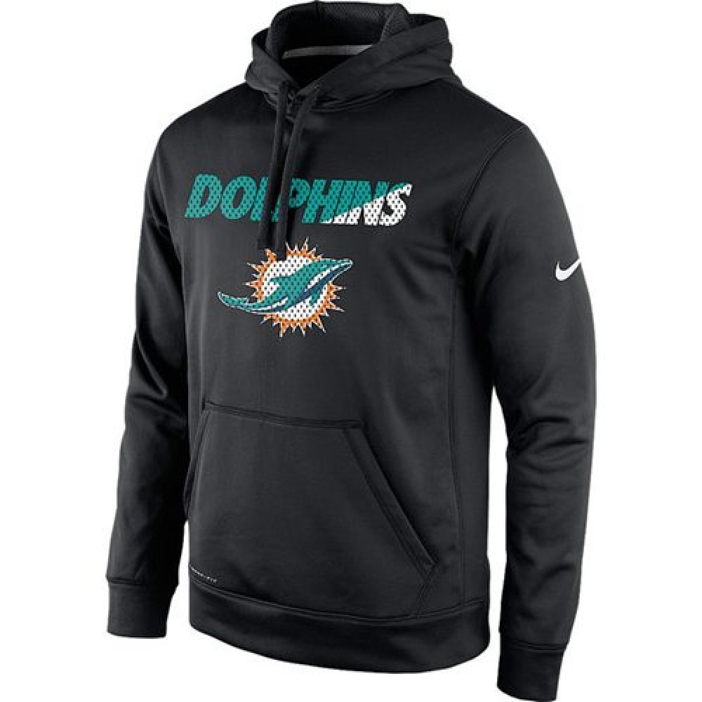 Miami DolphinsKick Off Staff Performance Pullover Hoodie Black