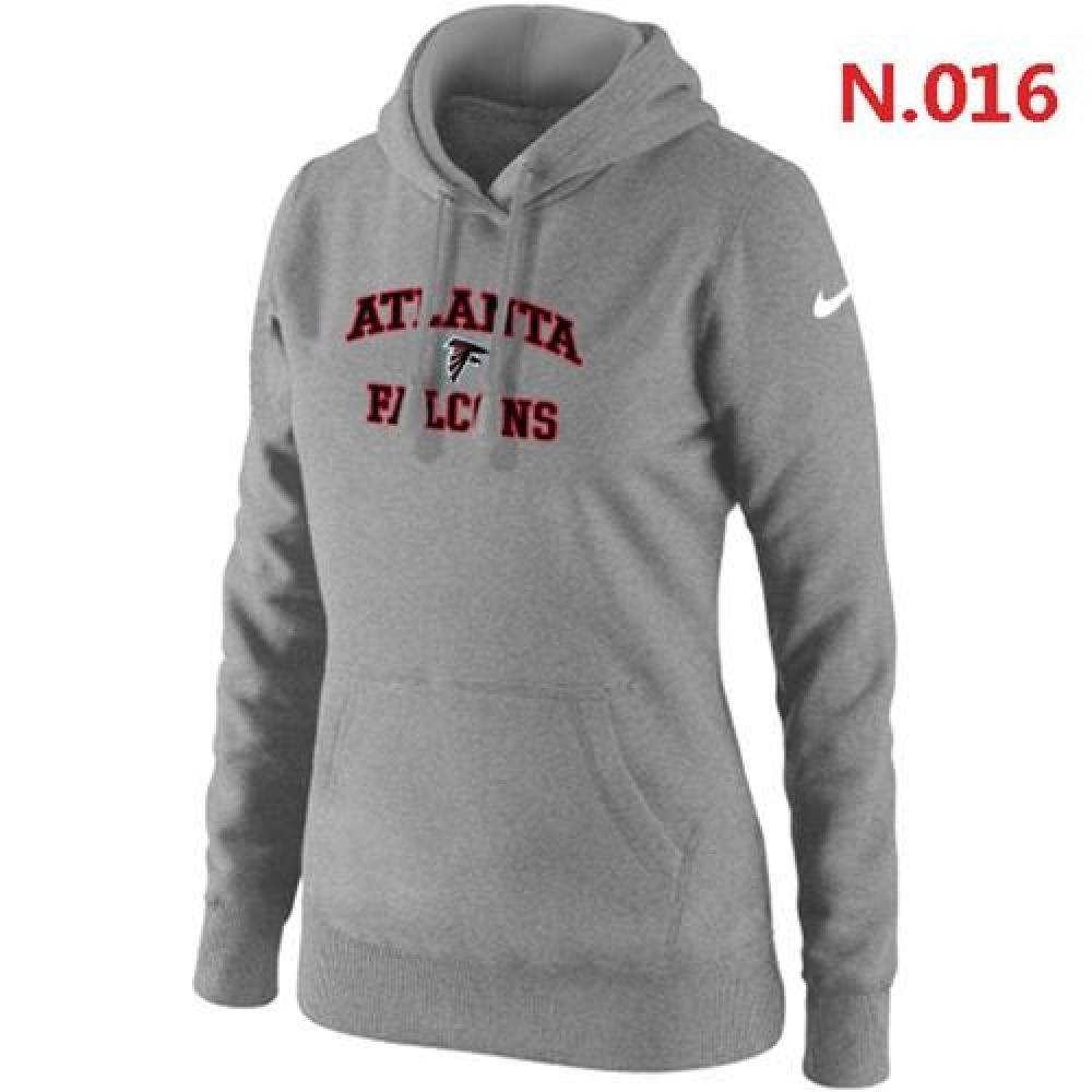 Women'sAtlanta Falcons Heart & Soul Pullover Hoodie Grey