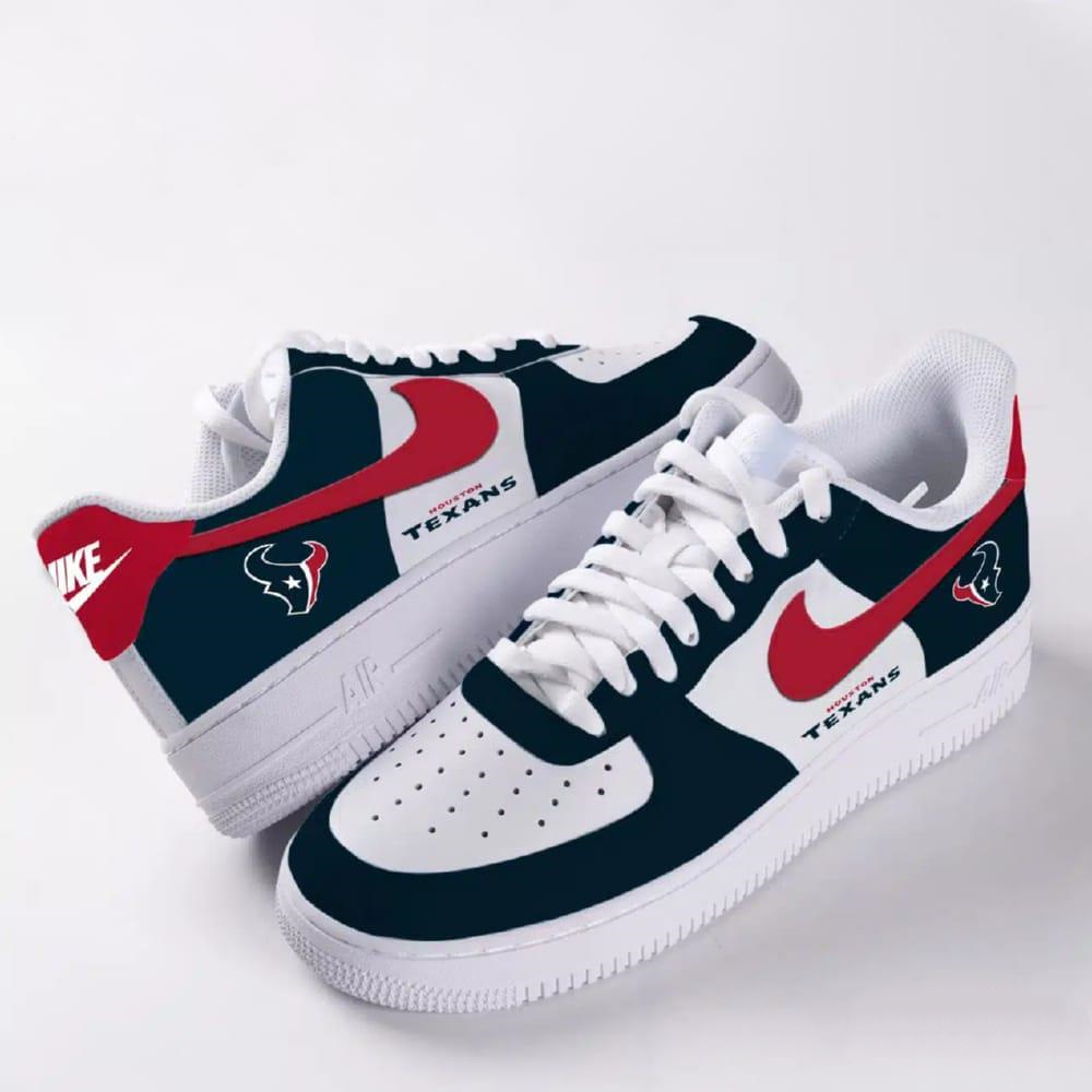 Unisex Nike x NFL Houston Texans Custom Air Force 1 Low Team Sneakers