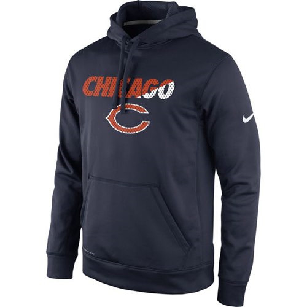 Chicago BearsKick Off Staff Performance Pullover Hoodie Navy