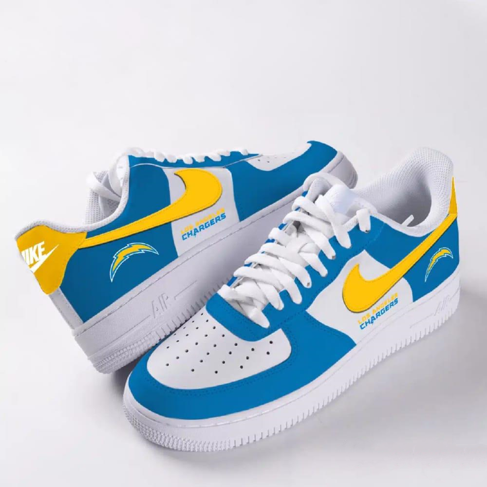 Unisex Nike x NFL Los Angeles Chargers Custom Air Force 1 Low Team Sneakers