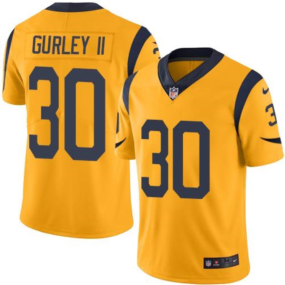 Rams #30 Todd Gurley II Gold Youth Stitched NFL Limited Rush Jersey