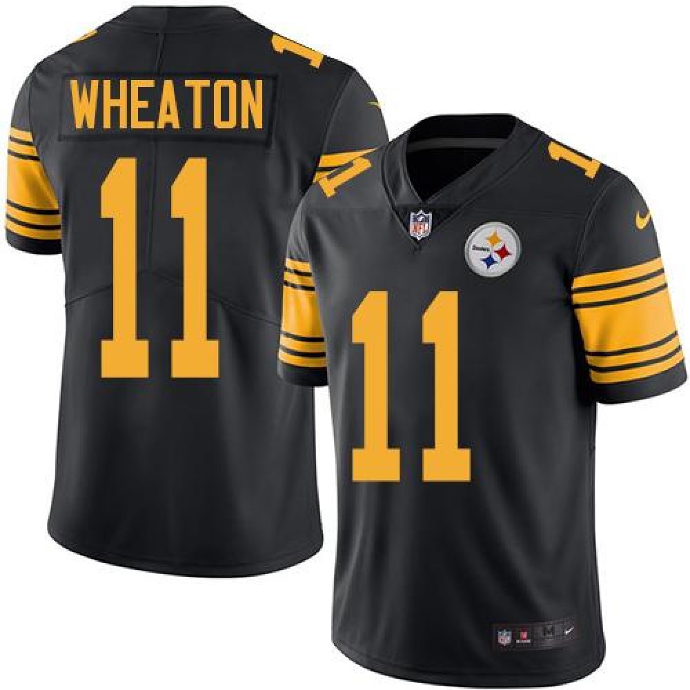Steelers #11 Markus Wheaton Black Youth Stitched NFL Limited Rush Jersey