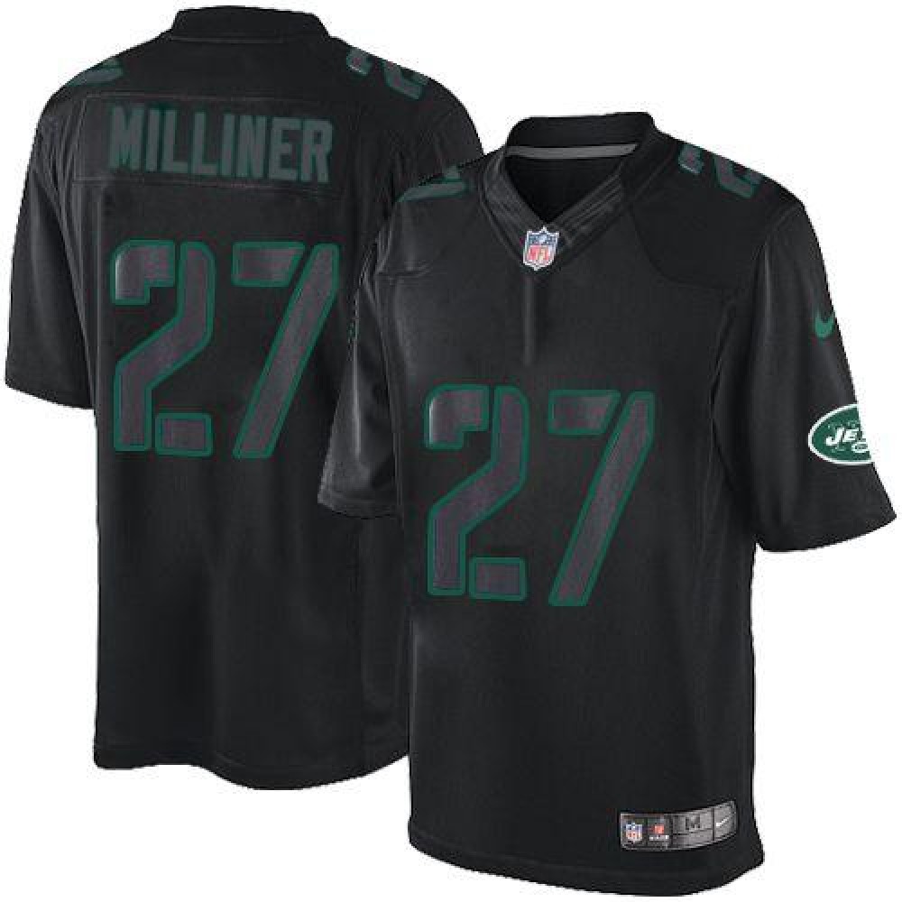 Jets #27 Dee Milliner Black Men's Stitched NFL Impact Limited Jersey