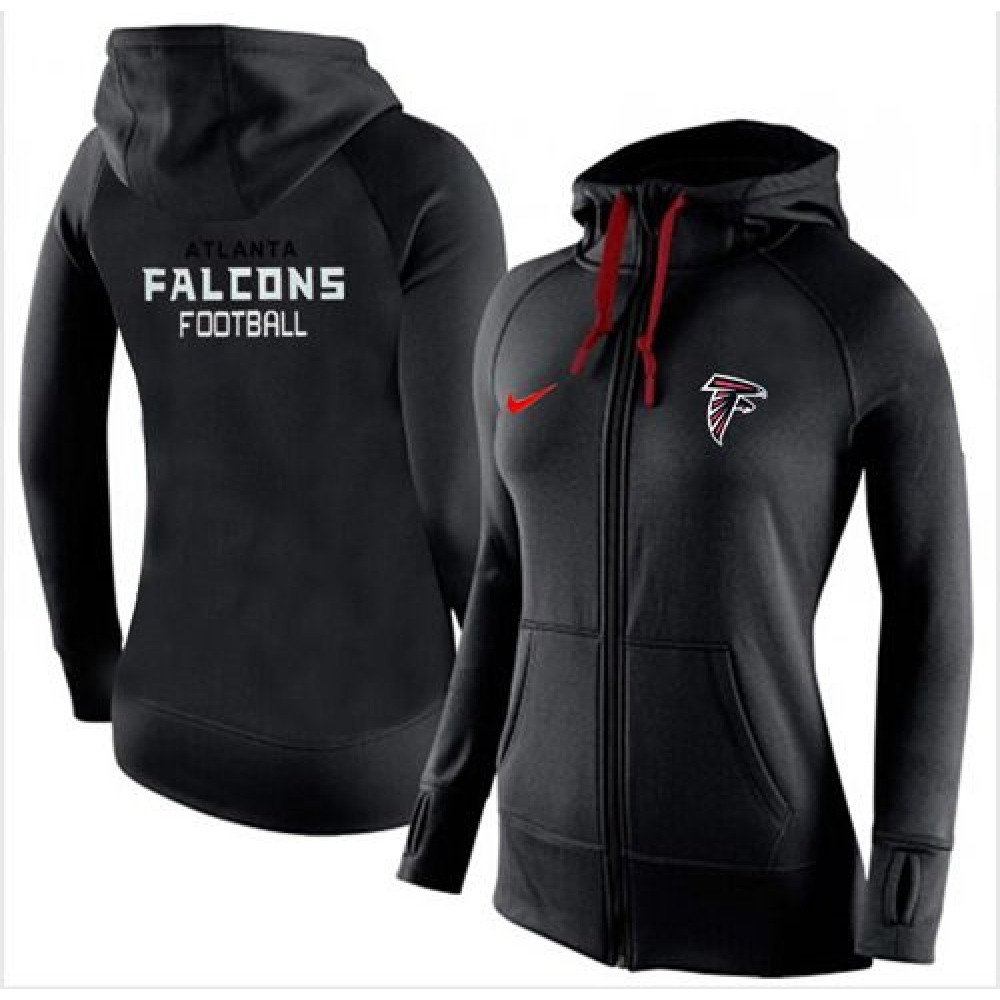 Women'sAtlanta Falcons Full-Zip Performance Hoodie Black