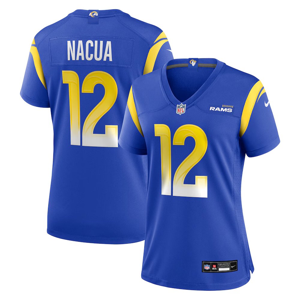 Women's Los Angeles Rams #12 Puka Nacua Nike Royal Vapor F.U.S.E. Limited Player Jersey