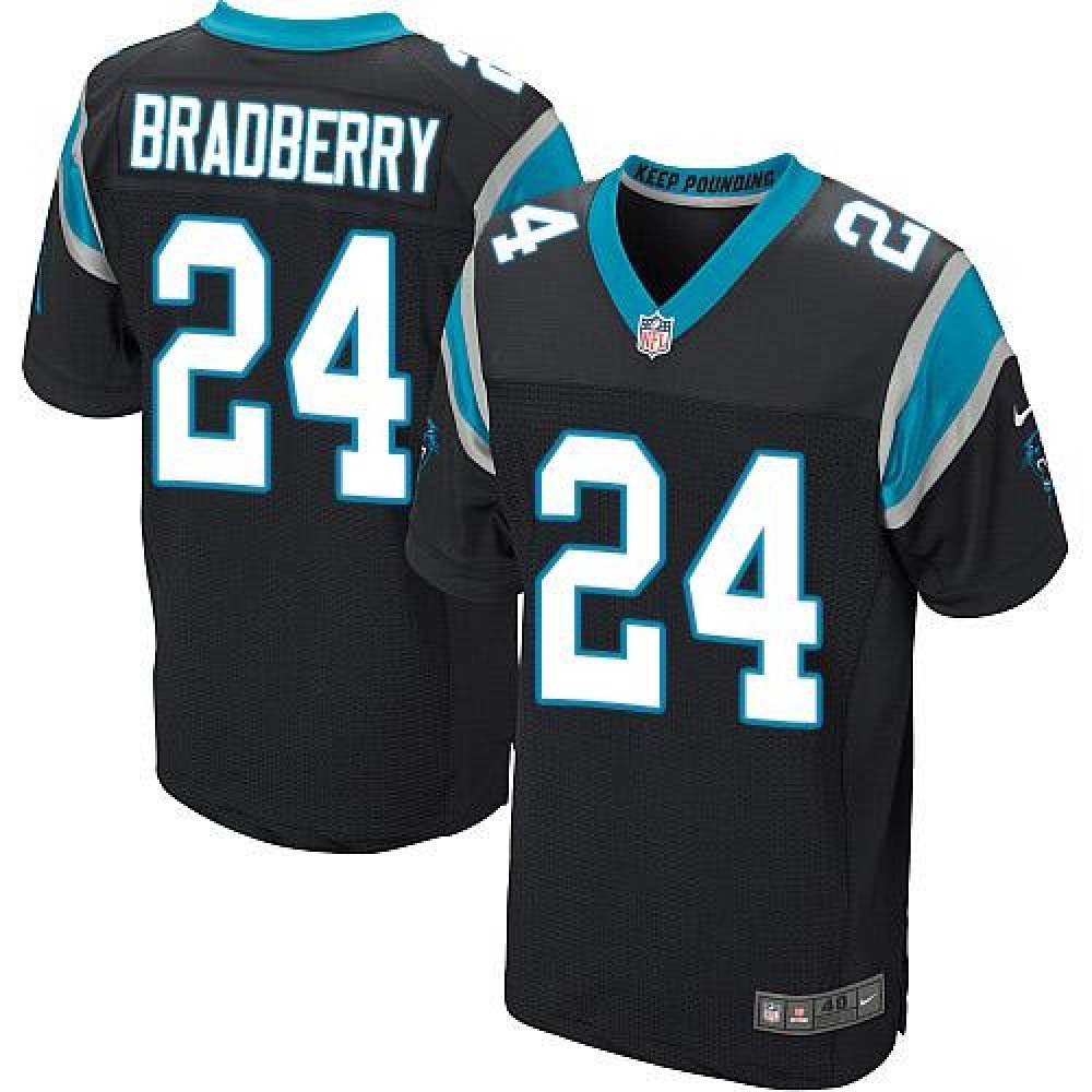 Panthers #24 James Bradberry Black Team Color Men's Stitched NFL Elite Jersey