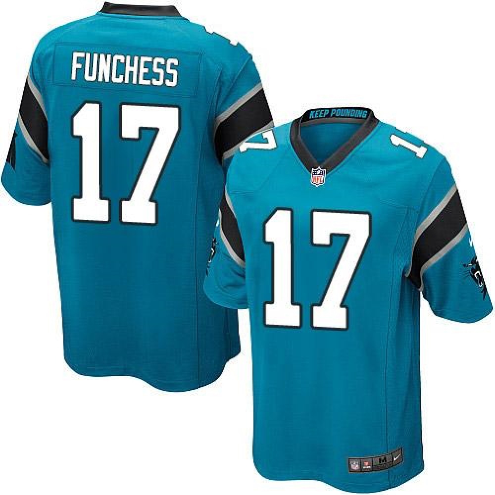 Panthers #17 Devin Funchess Blue Alternate Youth Stitched NFL Elite Jersey