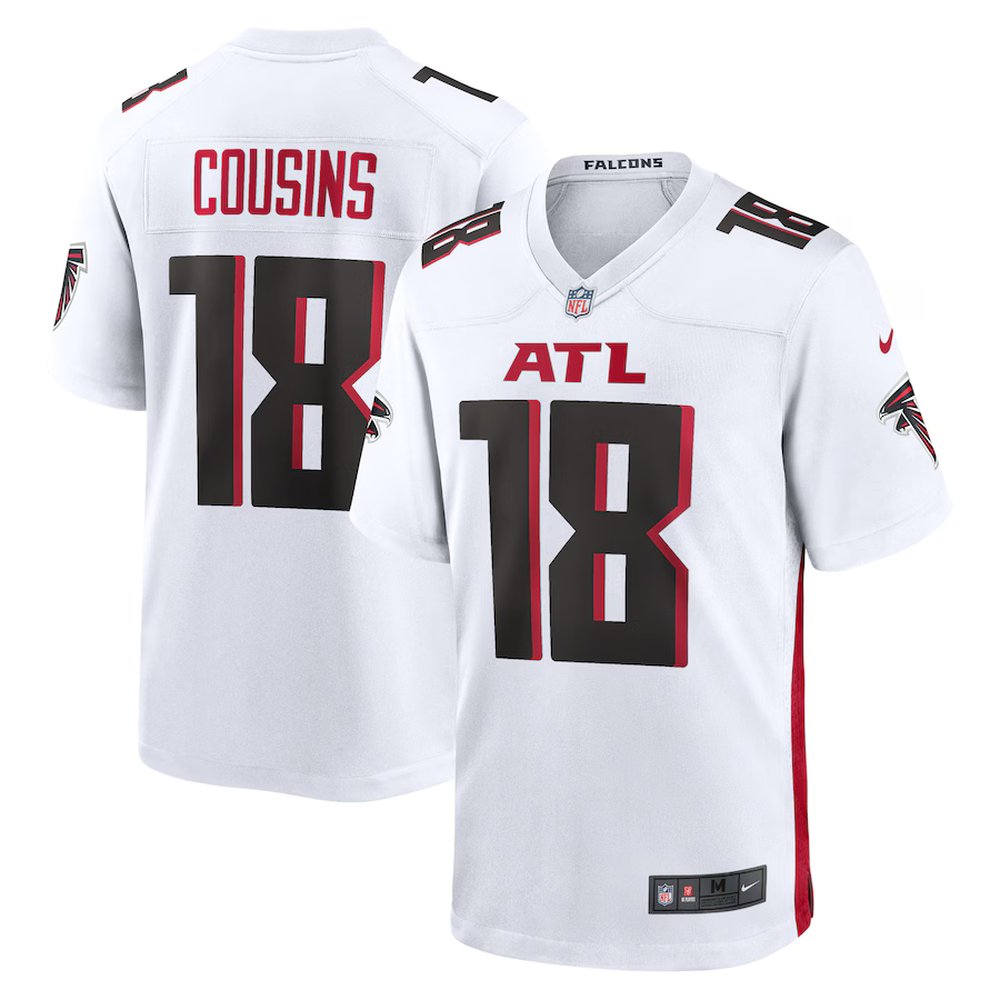 Men's Atlanta Falcons Kirk CousinsWhite Game Player Jersey