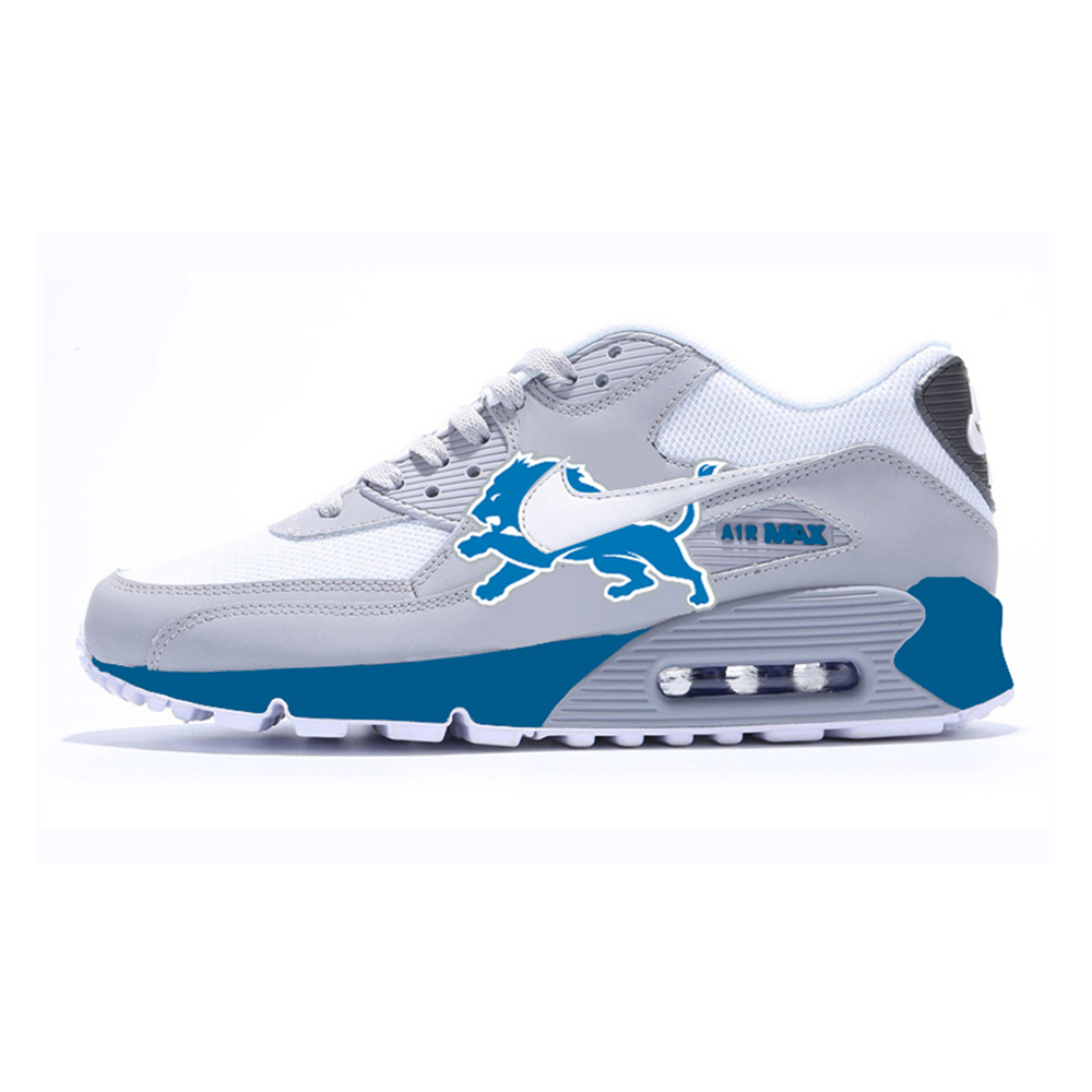 🔥Combo Sale - Detroit Lions Jahmyr Gibbs Nike Blue Alternate Game Jersey & Air Max 90 Classic Sneakers