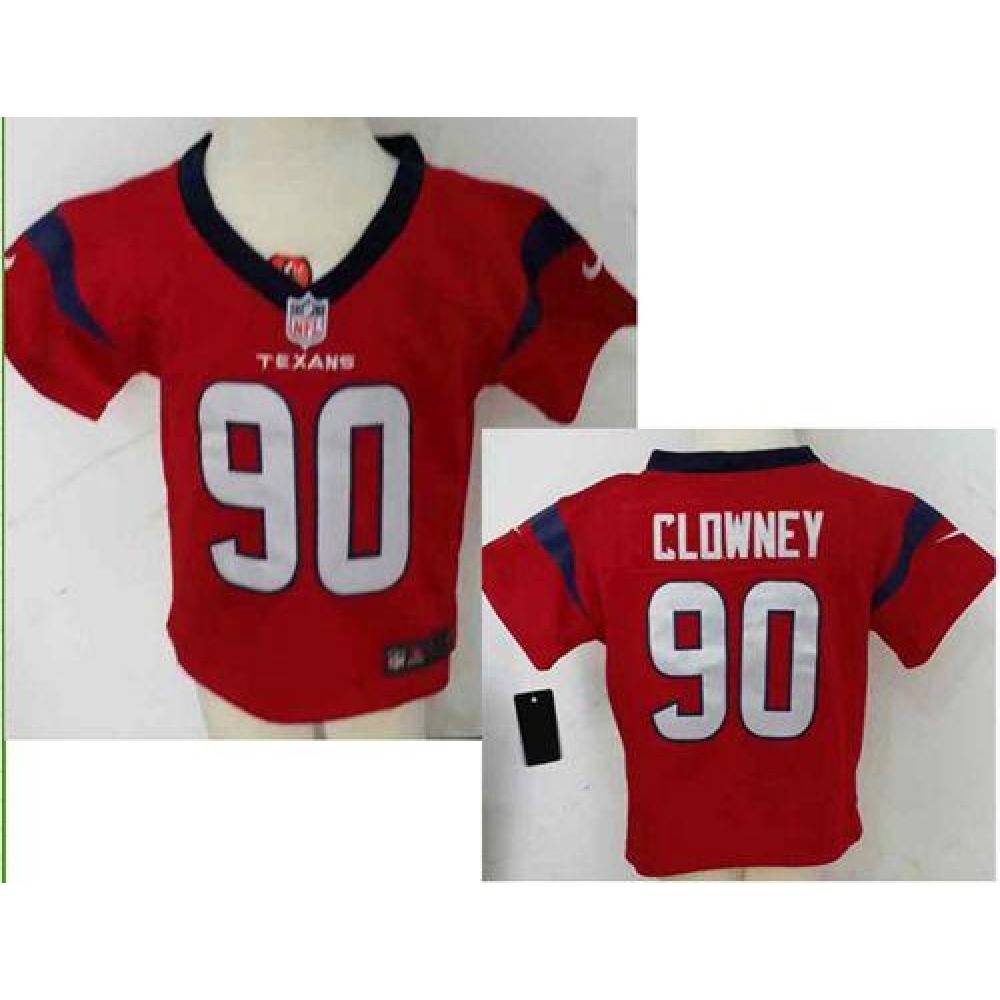 ToddlerTexans #90 Jadeveon Clowney Red Alternate Stitched NFL Elite Jersey