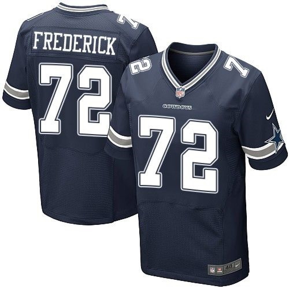 Cowboys #72 Travis Frederick Navy Blue Team Color Men's Stitched NFL Elite Jersey