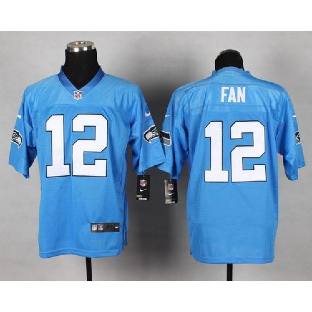 Seahawks #12 Fan Light Blue Men's Stitched NFL Elite Jersey