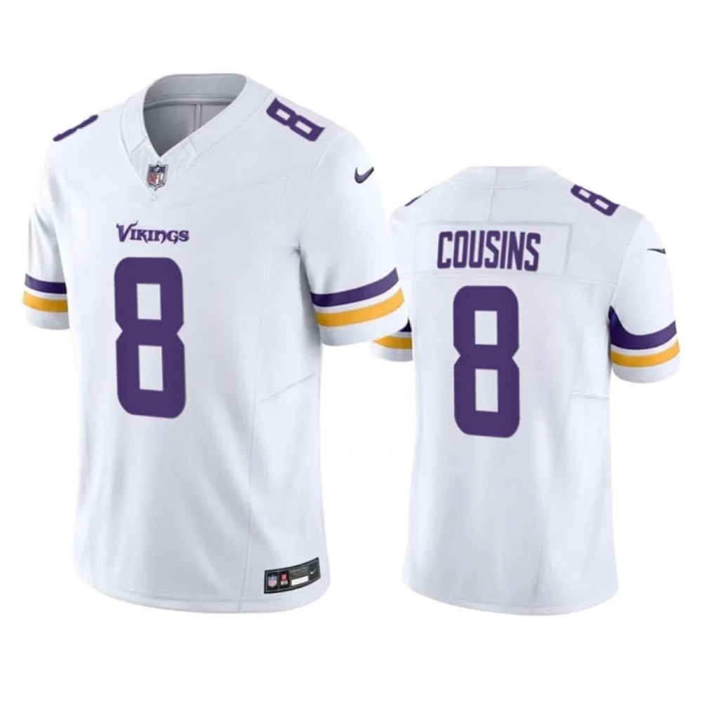 Men's Minnesota Vikings #8 Kirk Cousins White 2023 F.U.S.E.Vapor Untouchable Stitched Jersey