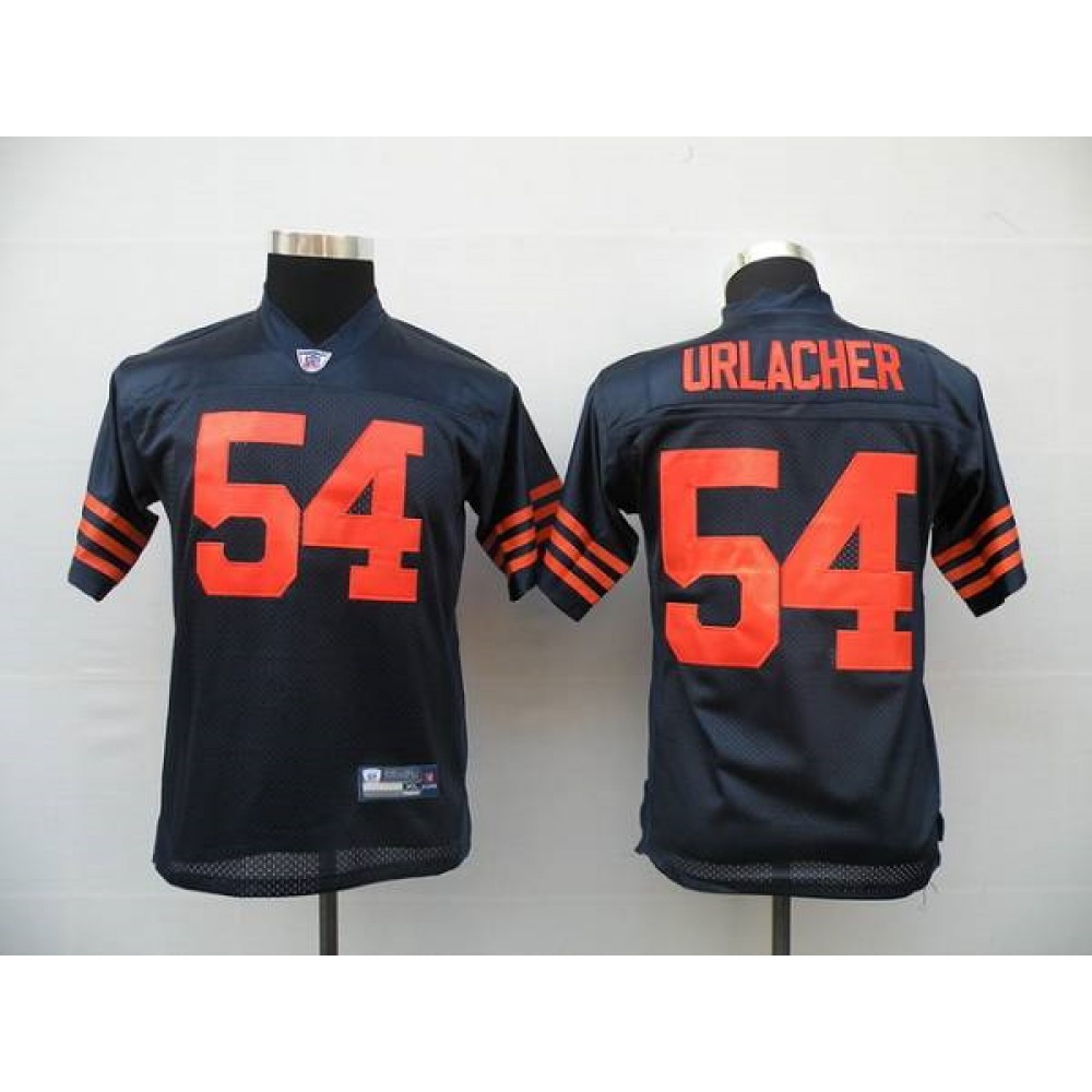 Bears #54 Brian Urlacher Blue/Orange 1940s Throwback Stitched Youth NFL Jersey