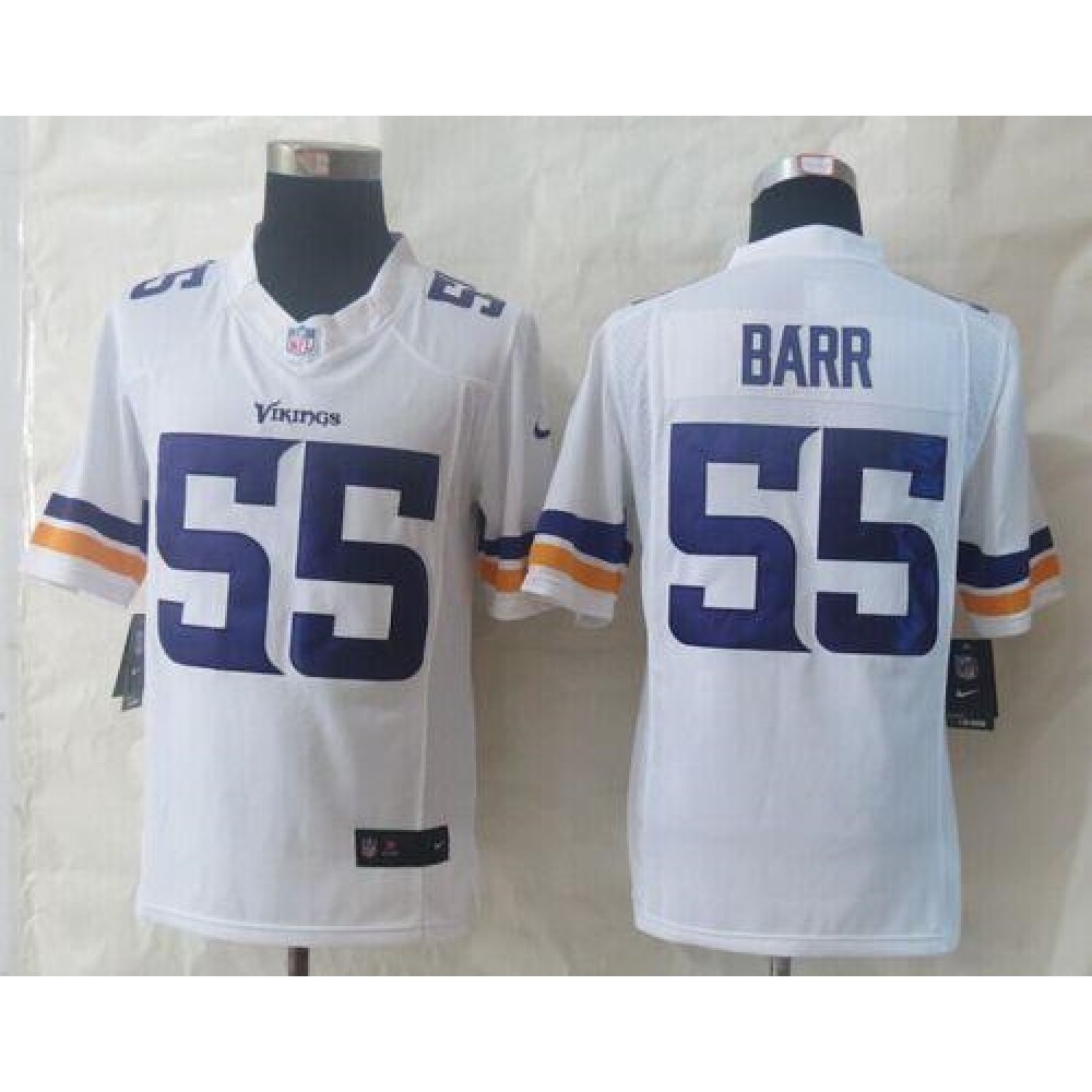 Vikings #55 Anthony Barr White Men's Stitched NFL Limited Jersey
