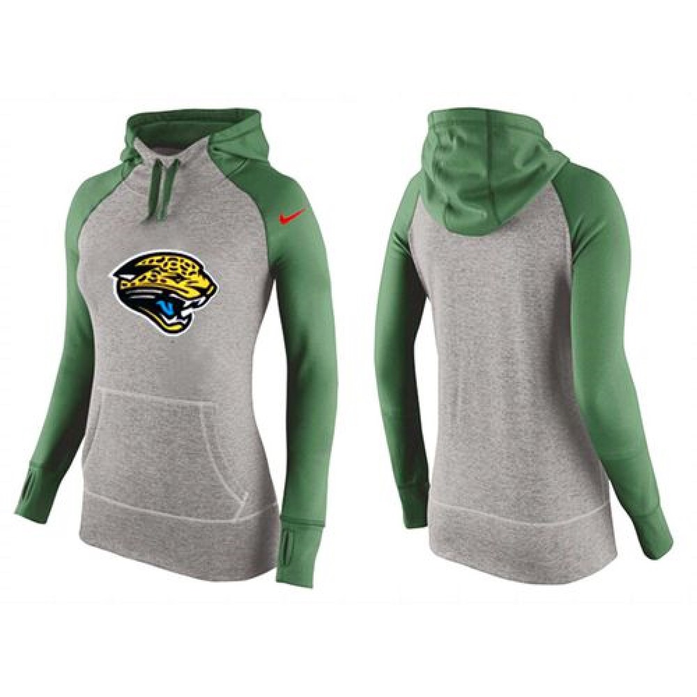 Women'sJacksonville Jaguars Performance Hoodie Grey & Green