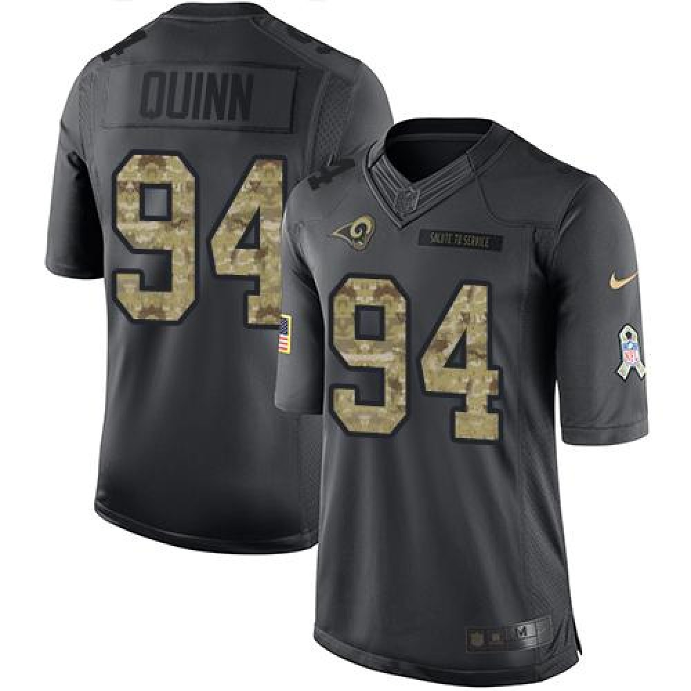 Rams #94 Robert Quinn Black Youth Stitched NFL Limited 2016 Salute to Service Jersey