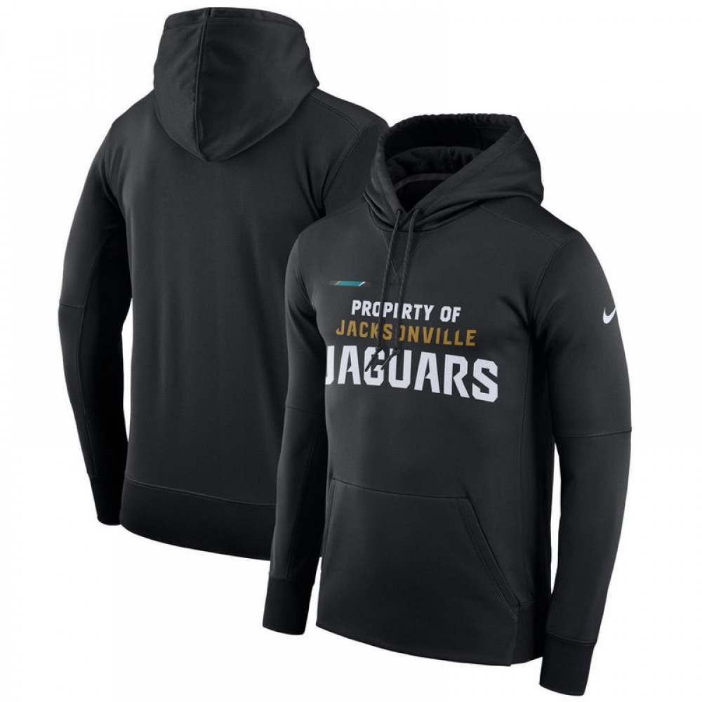 Men's Jacksonville JaguarsBlack Sideline Property Of Performance Pullover Hoodie