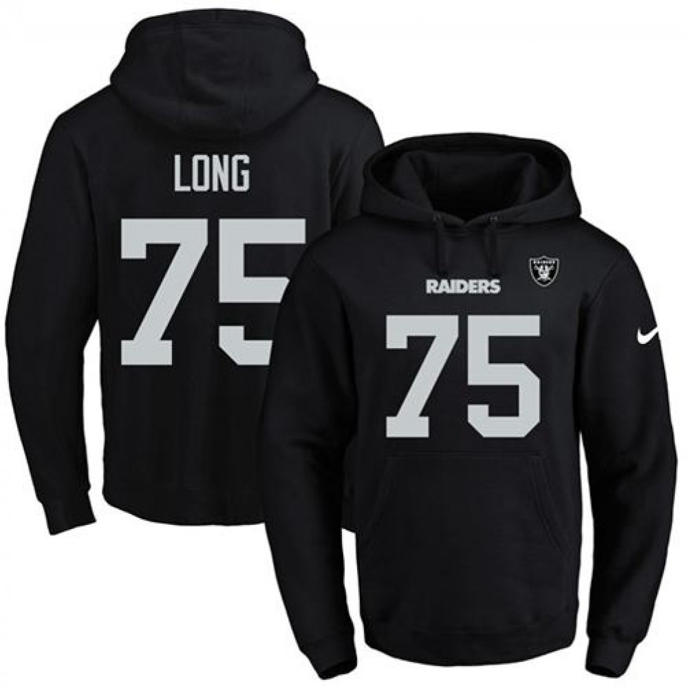 Raiders #75 Howie Long Black Name & Number Pullover NFL Hoodie