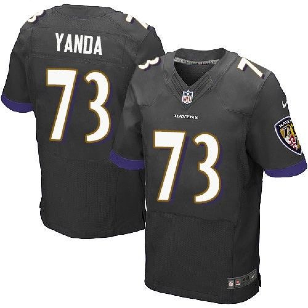 Ravens #73 Marshal Yanda Black Alternate Men's Men's Stitched NFL New Elite Jersey