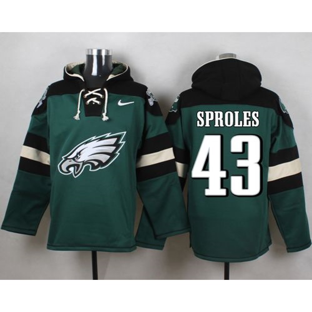 Eagles #43 Darren Sproles Midnight Green Player Pullover NFL Hoodie