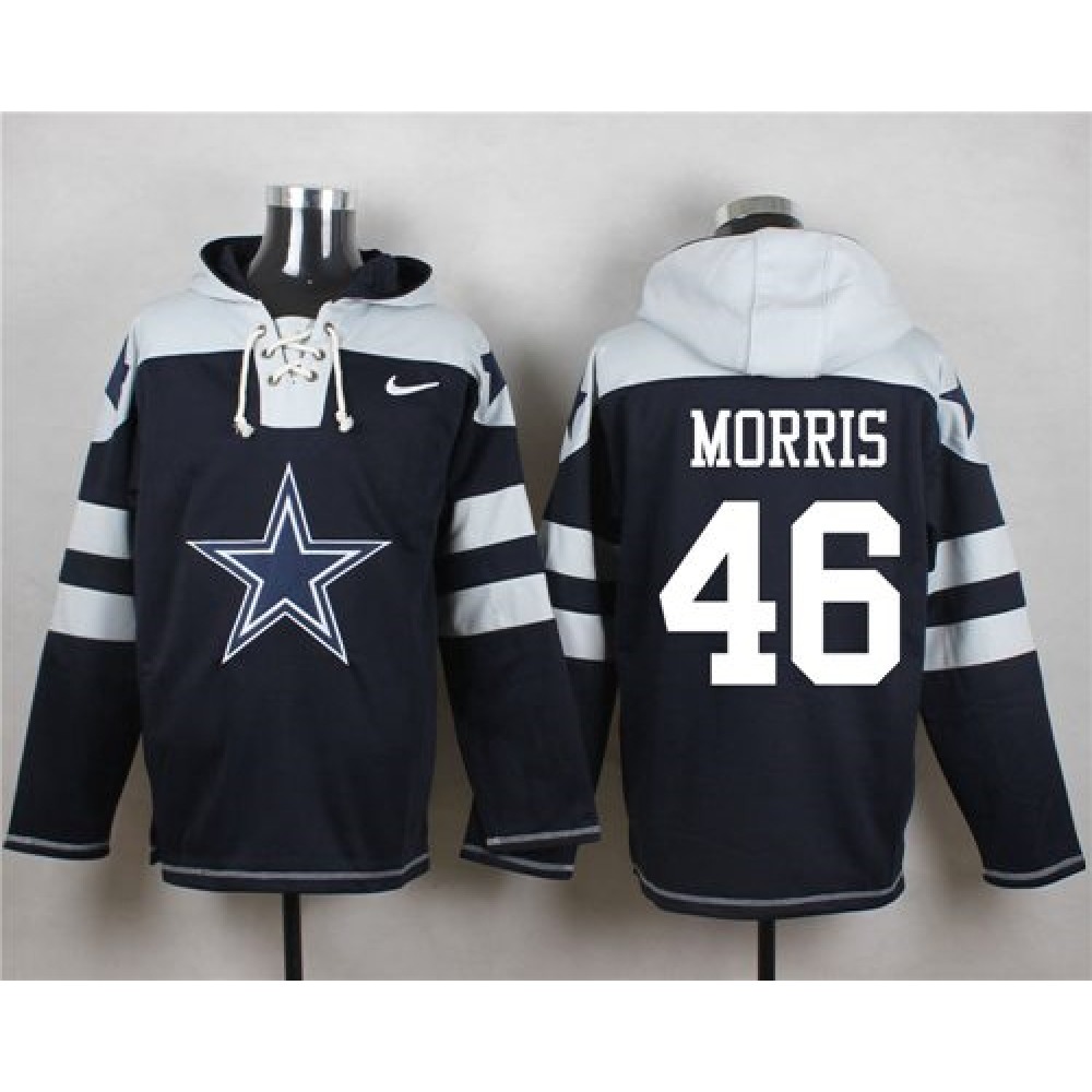 Cowboys #46 Alfred Morris Navy Blue Player Pullover NFL Hoodie
