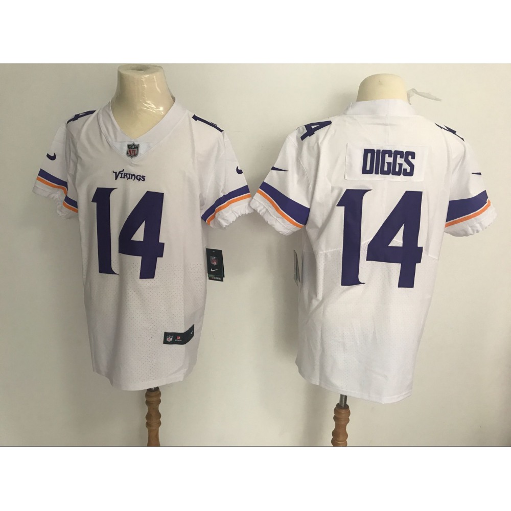 Men's Minnesota Vikings #14 Stefon Diggs White Vapor Untouchable Elite Stitched NFL Jersey