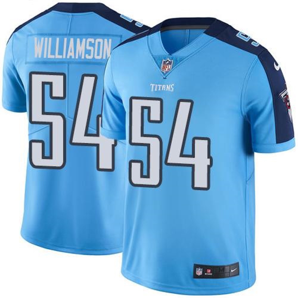 Titans #54 Avery Williamson Light Blue Men's Stitched NFL Limited Rush Jersey