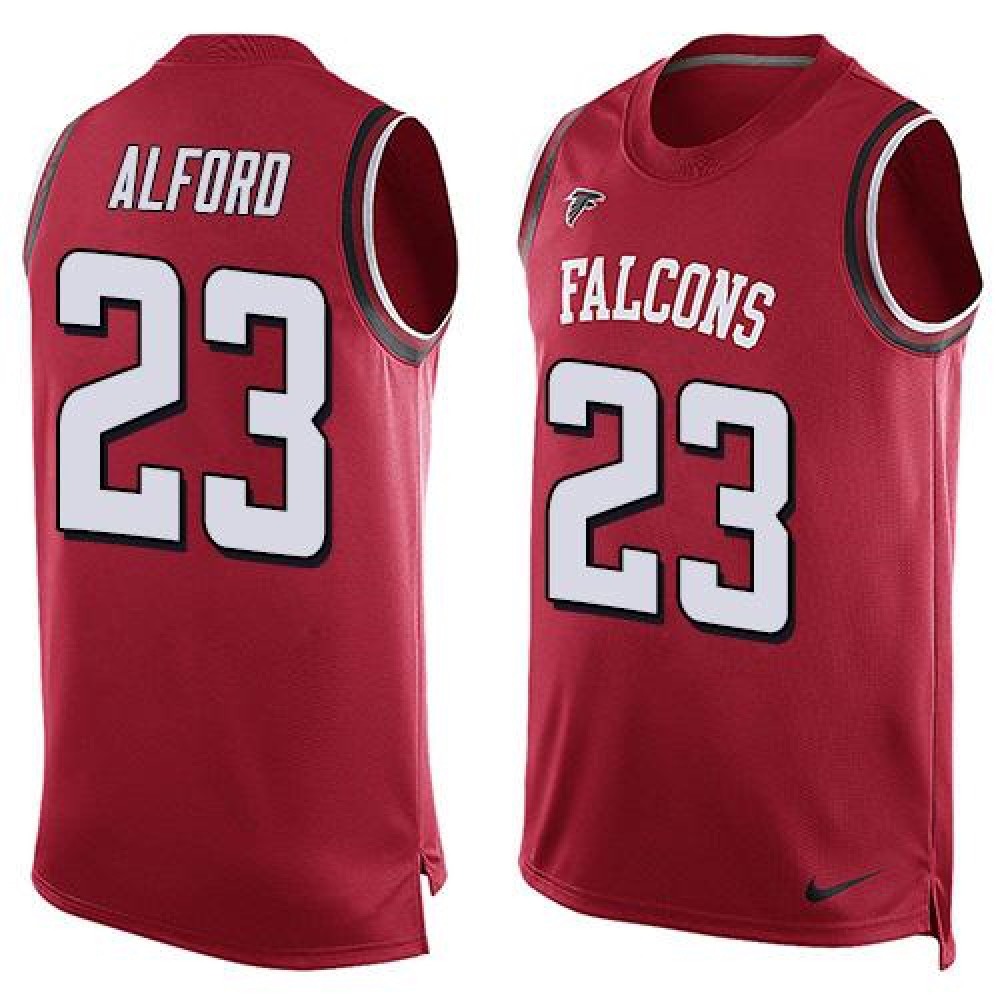 Falcons #23 Robert Alford Red Team Color Men's Stitched NFL Limited Tank Top Jersey