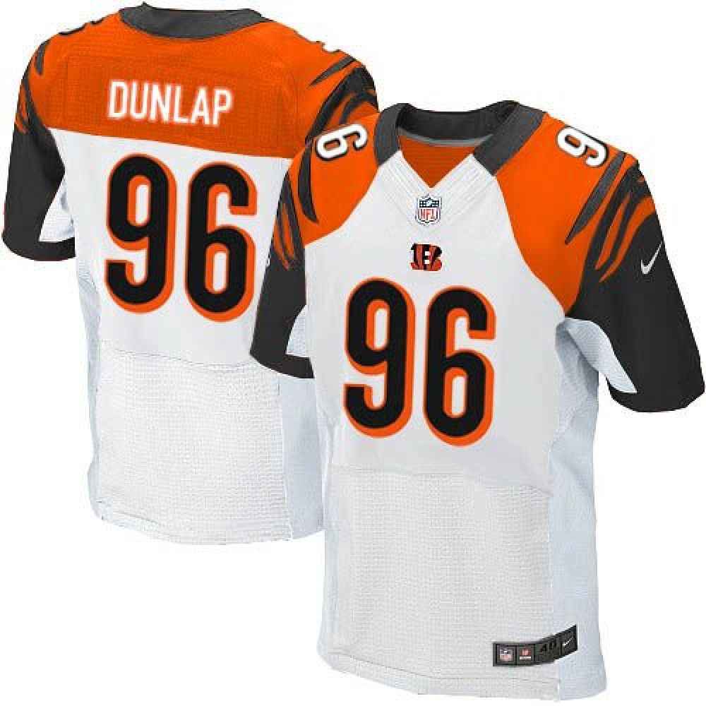 Bengals #96 Carlos Dunlap White Men's Stitched NFL Elite Jersey