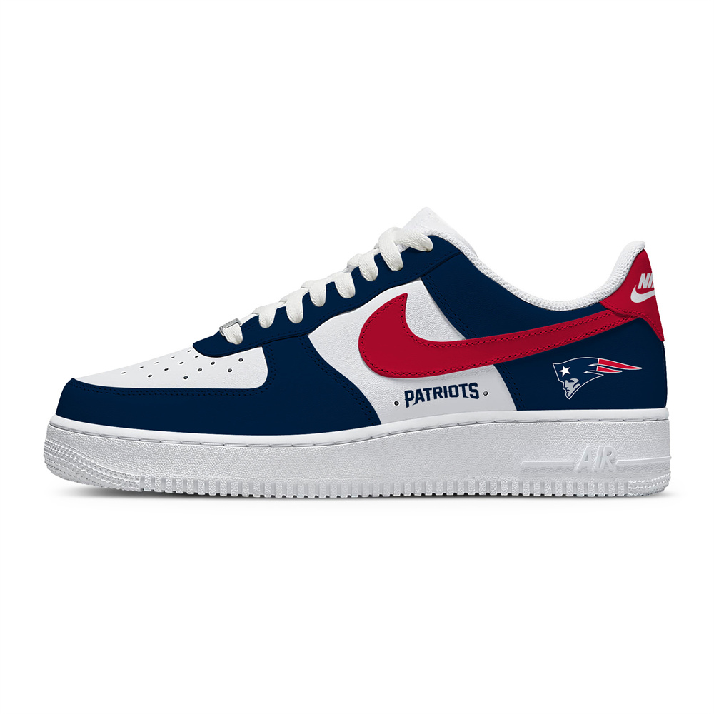 Unisex Nike x NFL New England Patriots Custom Air Force 1 Low Team Sneakers