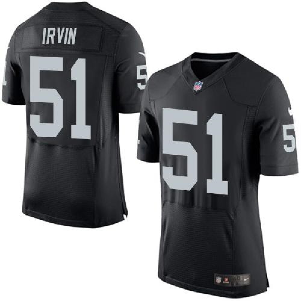 Raiders #51 Bruce Irvin Black Team Color Men's Stitched NFL New Elite Jersey