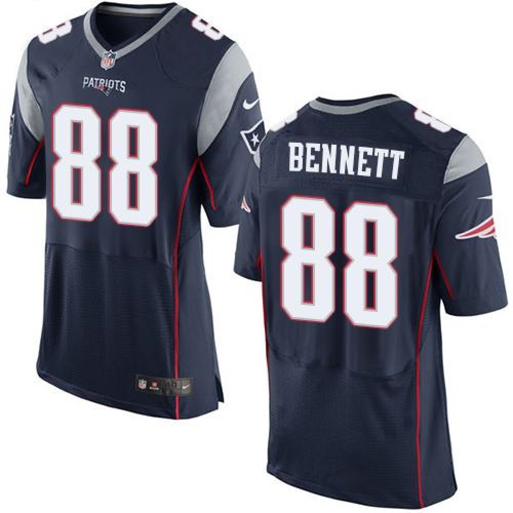 Patriots #88 Martellus Bennett Navy Blue Team Color Men's Stitched NFL Elite Jersey