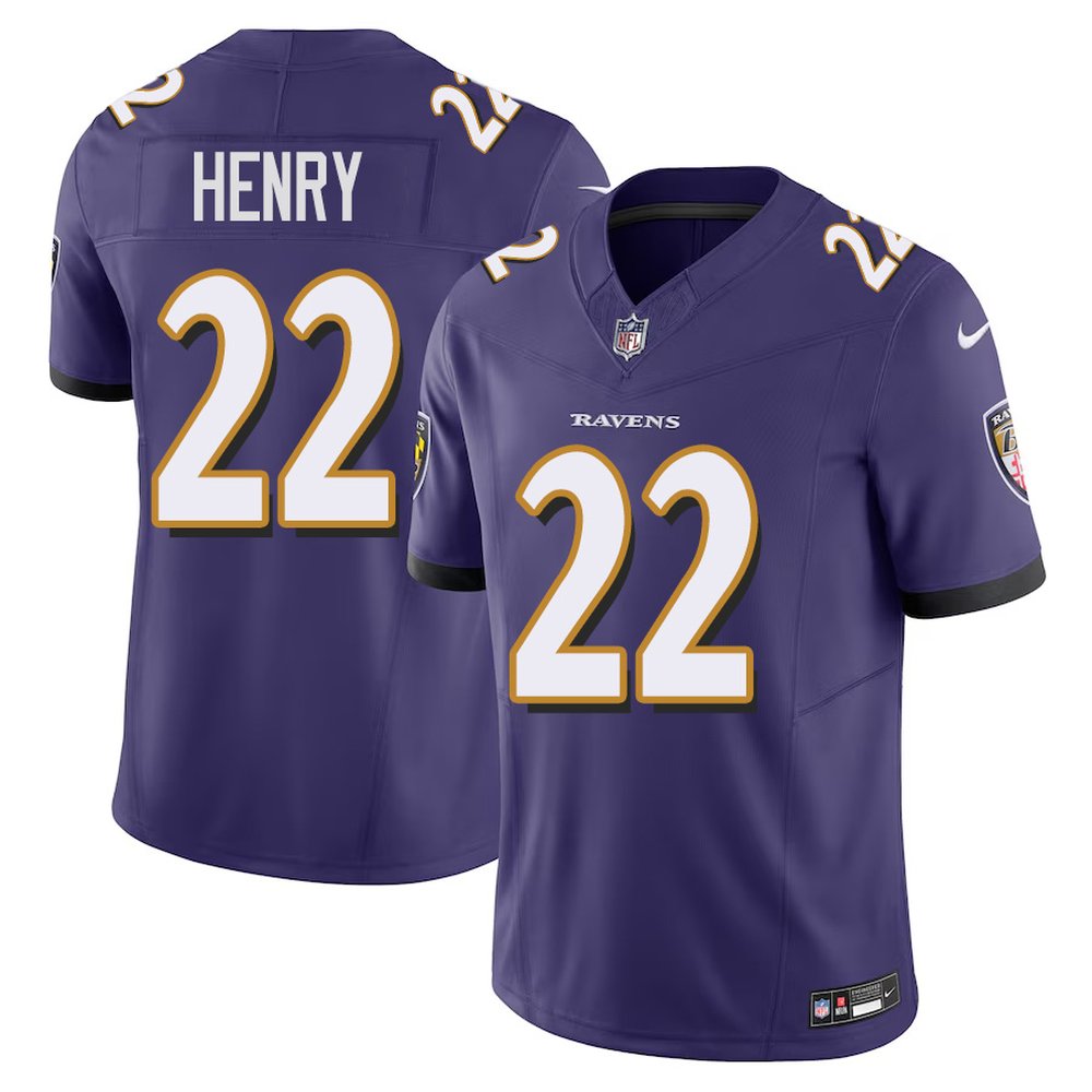 Men's Baltimore Ravens #22 Derrick HenryPurple F.U.S.E Vapor Limited Jersey