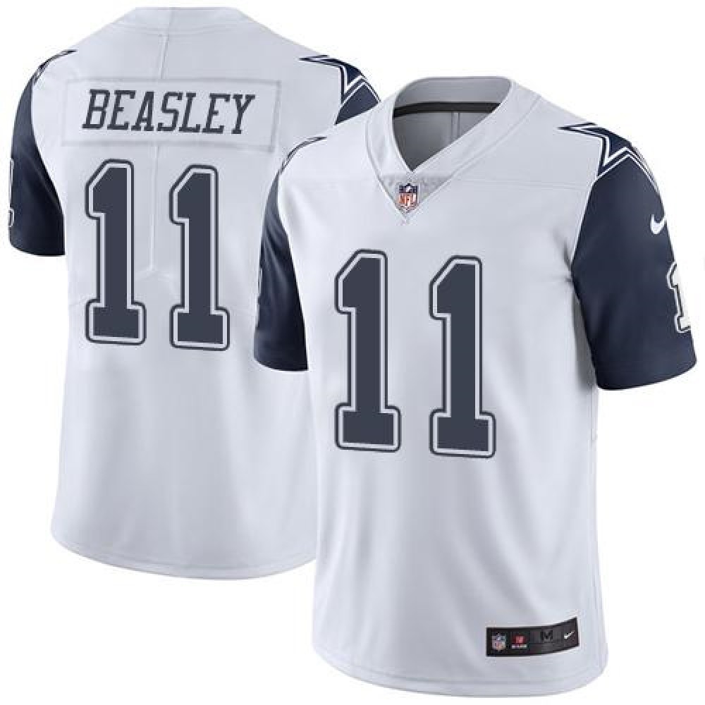 Cowboys #11 Cole Beasley White Men's Stitched NFL Limited Rush Jersey