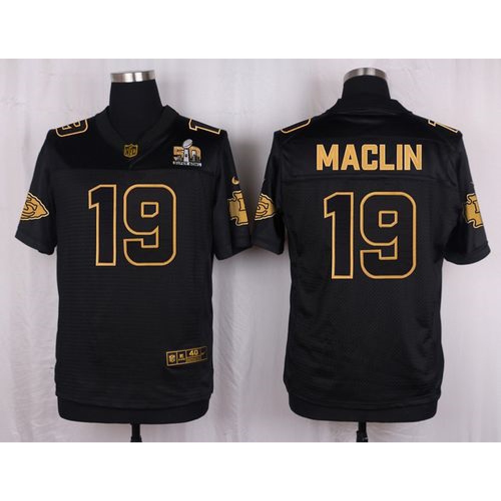 Chiefs #19 Jeremy Maclin Black Men's Stitched NFL Elite Pro Line Gold Collection Jersey
