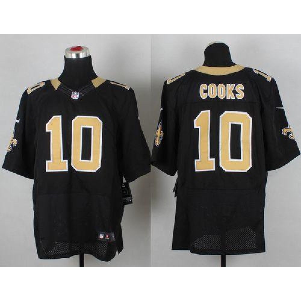Saints #10 Brandin Cooks Black Team Color Men's Stitched NFL Elite Jersey
