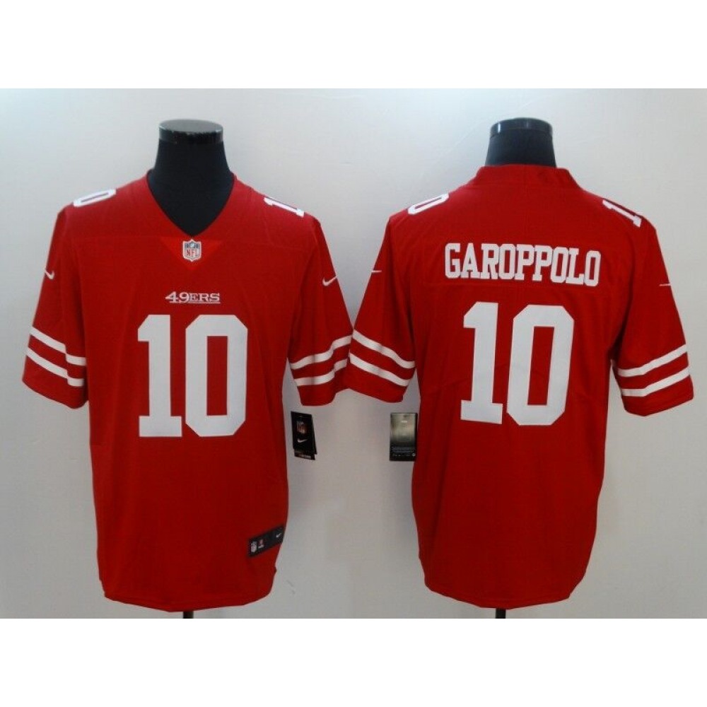 Men'sSan Francisco 49ers #10 Jimmy Garoppolo Red Vapor Untouchable Limited Stitched NFL Jersey