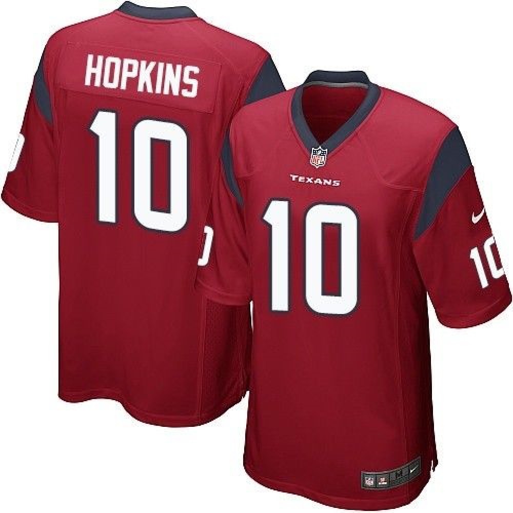 Texans #10 DeAndre Hopkins Red Alternate Youth Stitched NFL Elite Jersey