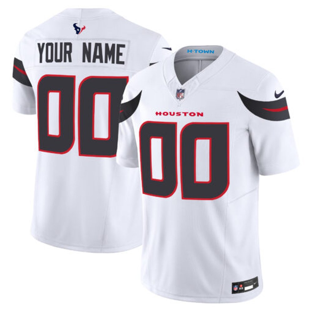 Men'sCustom White Houston Texans Vapor F.U.S.E. Limited Jersey