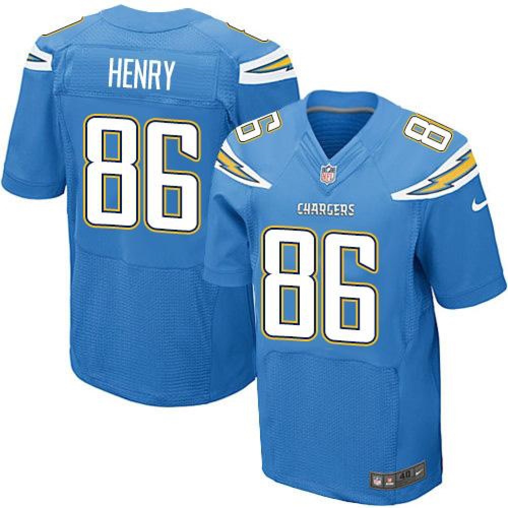 Chargers #86 Hunter Henry Electric Blue Alternate Men's Stitched NFL New Elite Jersey