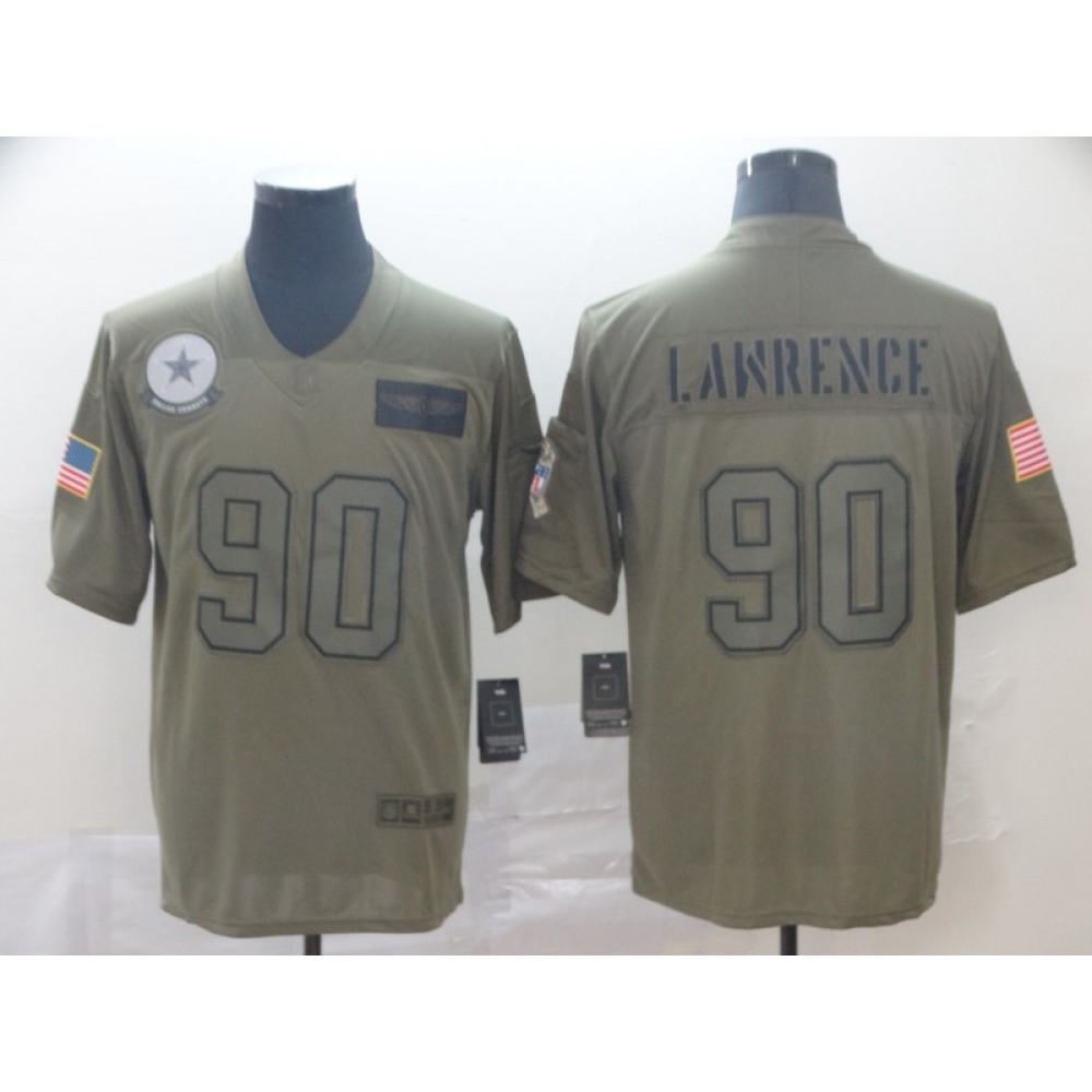 Men's Dallas Cowboys#90 Demarcus Lawrence 2019 Camo Salute To Service Limited Stitched NFL Jersey