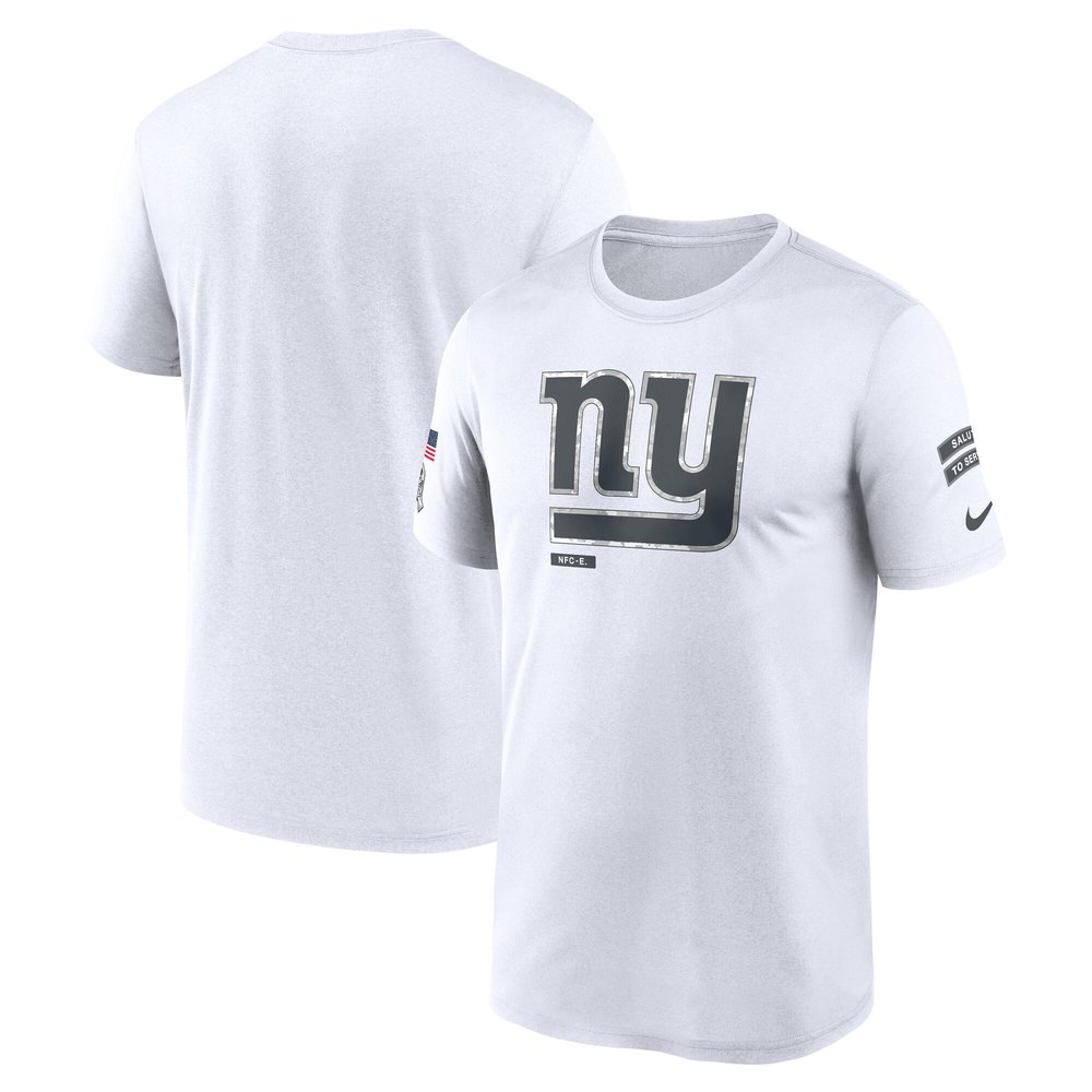 Men's New York GiantsWhite 2024 Salute To Service Legend Performance T-Shirt