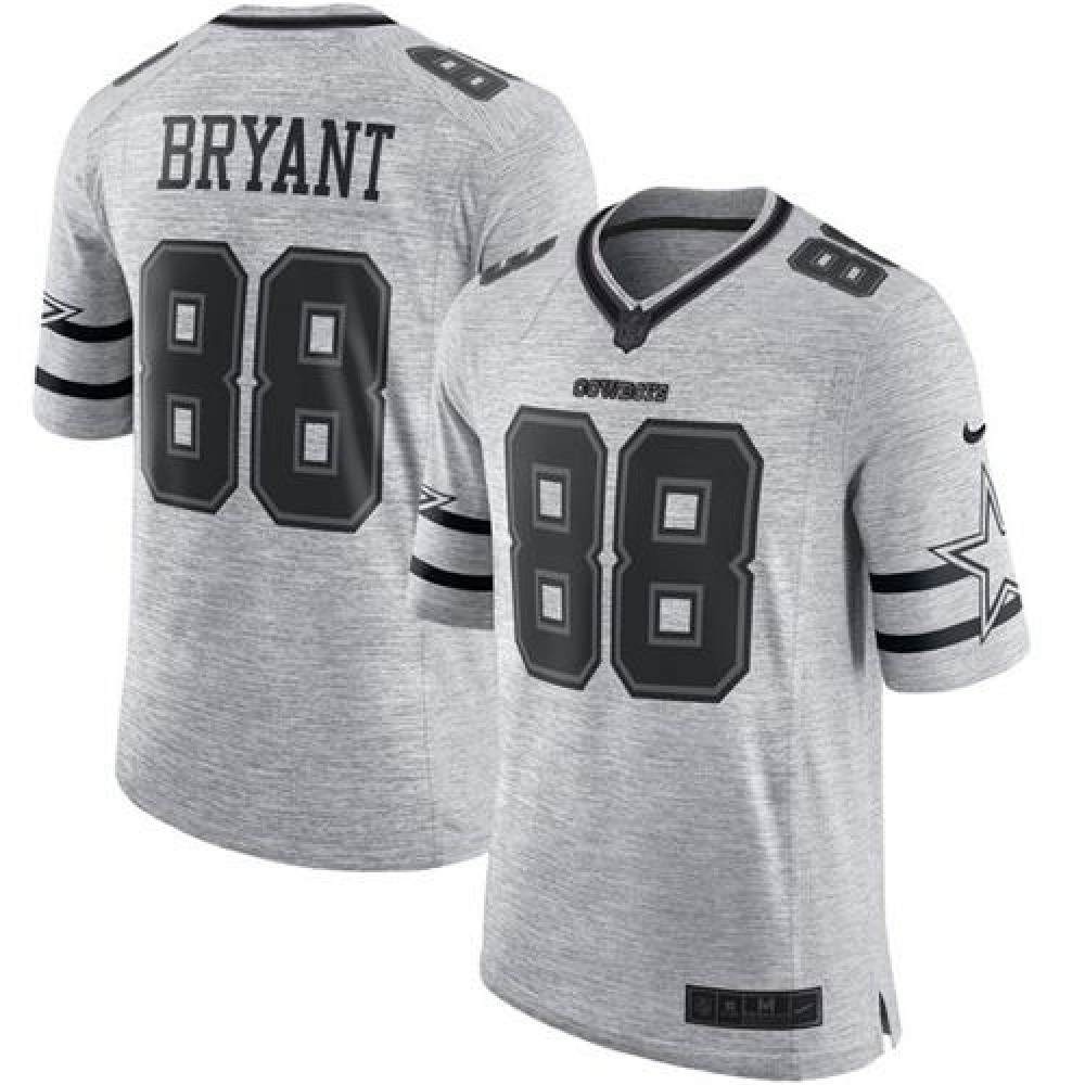 Cowboys #88 Dez Bryant Gray Men's Stitched NFL Limited Gridiron Gray II Jersey