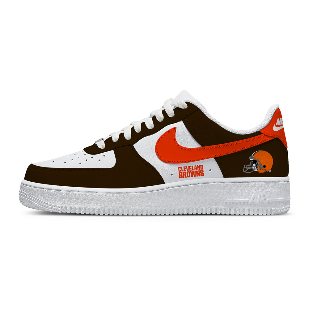 Unisex Nike x NFL Cleveland Browns Custom Air Force 1 Low Team Sneakers