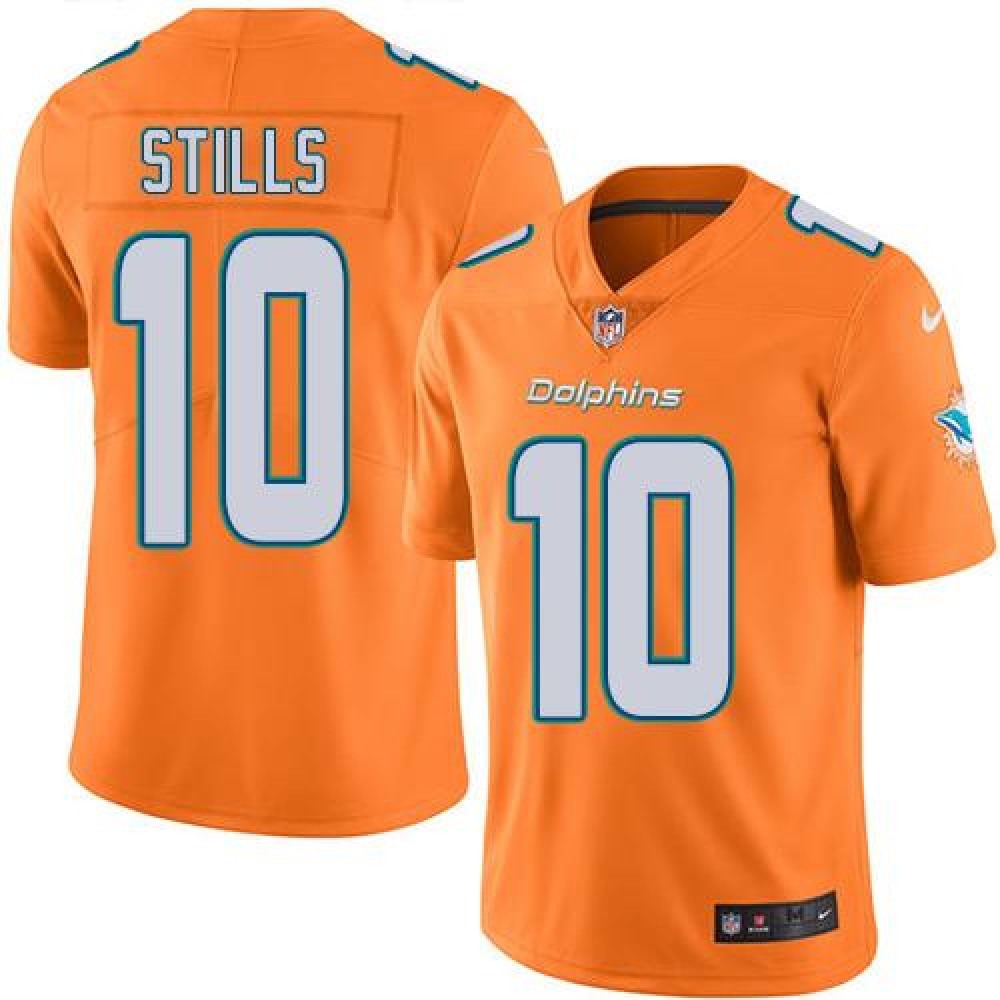 Dolphins #10 Kenny Stills Orange Men's Stitched NFL Limited Rush Jersey