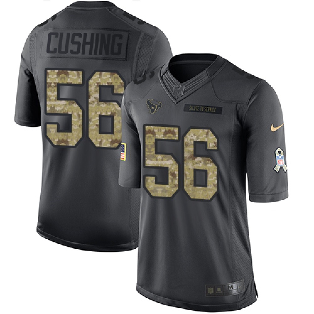 Texans #56 Brian Cushing Black Youth Stitched NFL Limited 2016 Salute to Service Jersey