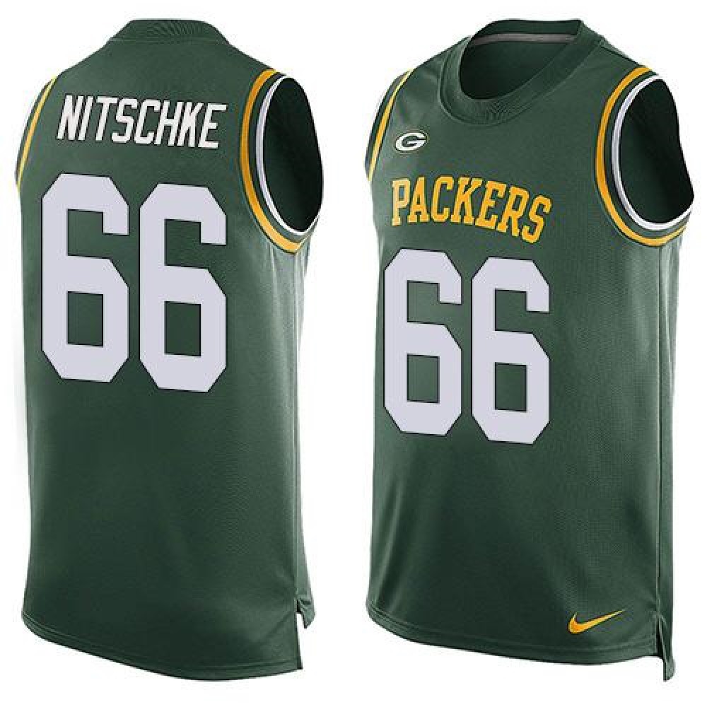 Packers #66 Ray Nitschke Green Team Color Men's Stitched NFL Limited Tank Top Jersey