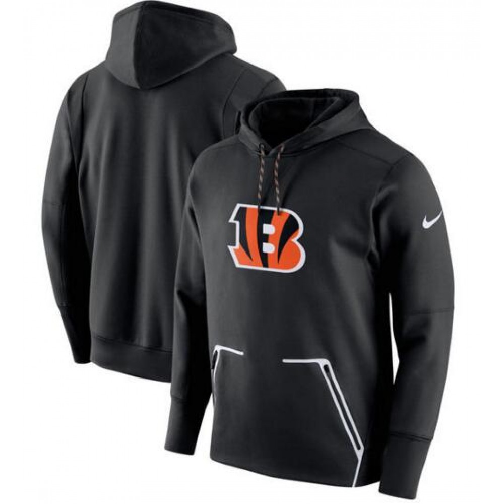 Men'sCincinnati Bengals Black Champ Drive Vapor Speed Pullover Hoodie